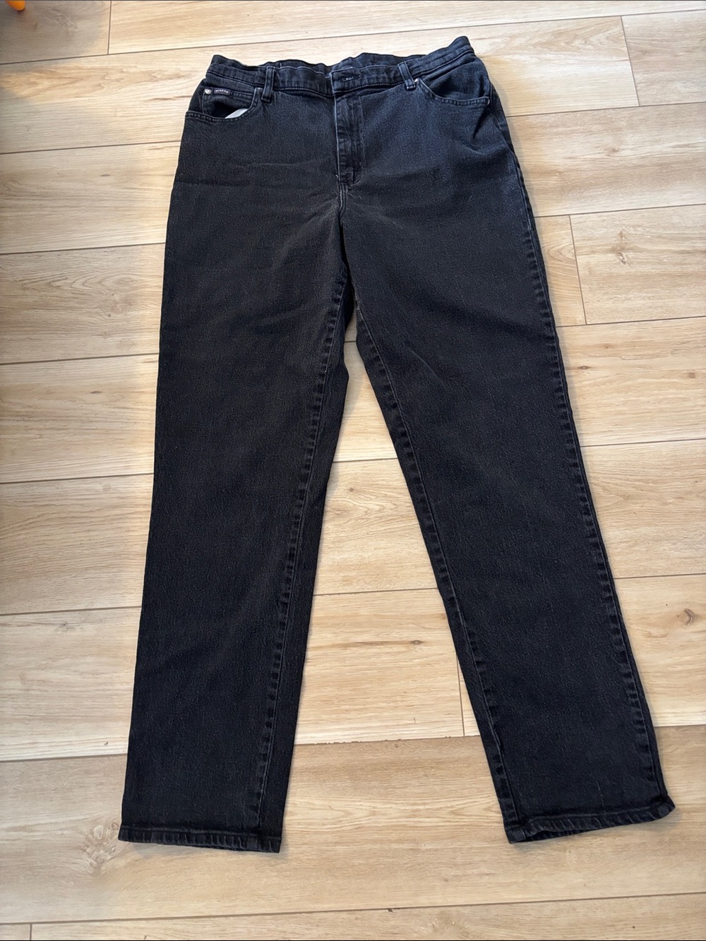 Classic Straight Leg High-Rise Black Jeans